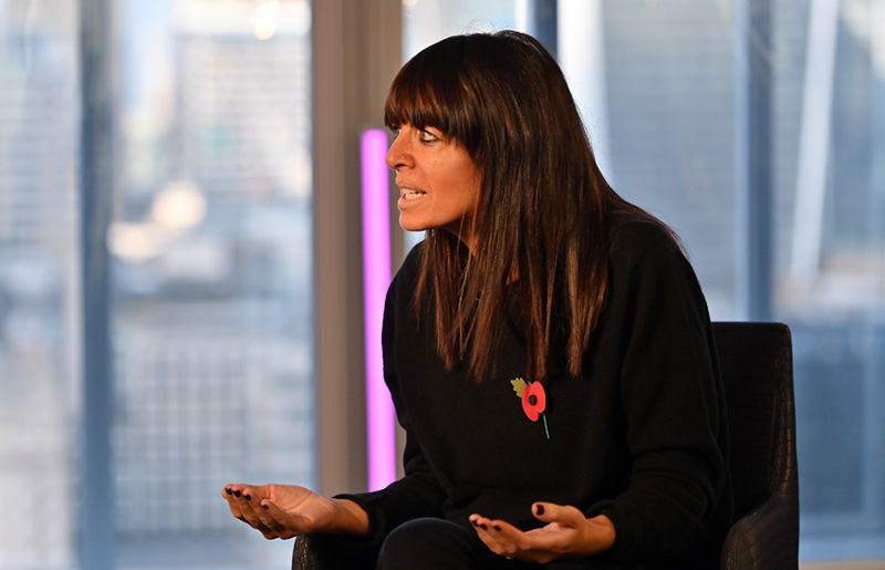 Radio 2 presenter, podcast host and star of Strictly Come Dancing Claudia Winkleman chats to Radio 1 presenter Clara Amfo at the Radio Academy Festival 2021 in News UK Building on Wednesday 3 Nov. 2021 Photos by Mark Allan