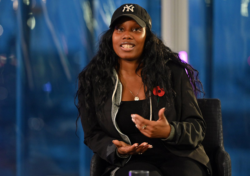 After almost a year as host of the breakfast show, Nadia Jae talks to fellow 1Xtra presenter Remi Burgz about her journey to the flagship show at the Radio Academy Festival 2021 in News UK Building on Wednesday 3 Nov. 2021 Photos by Mark Allan